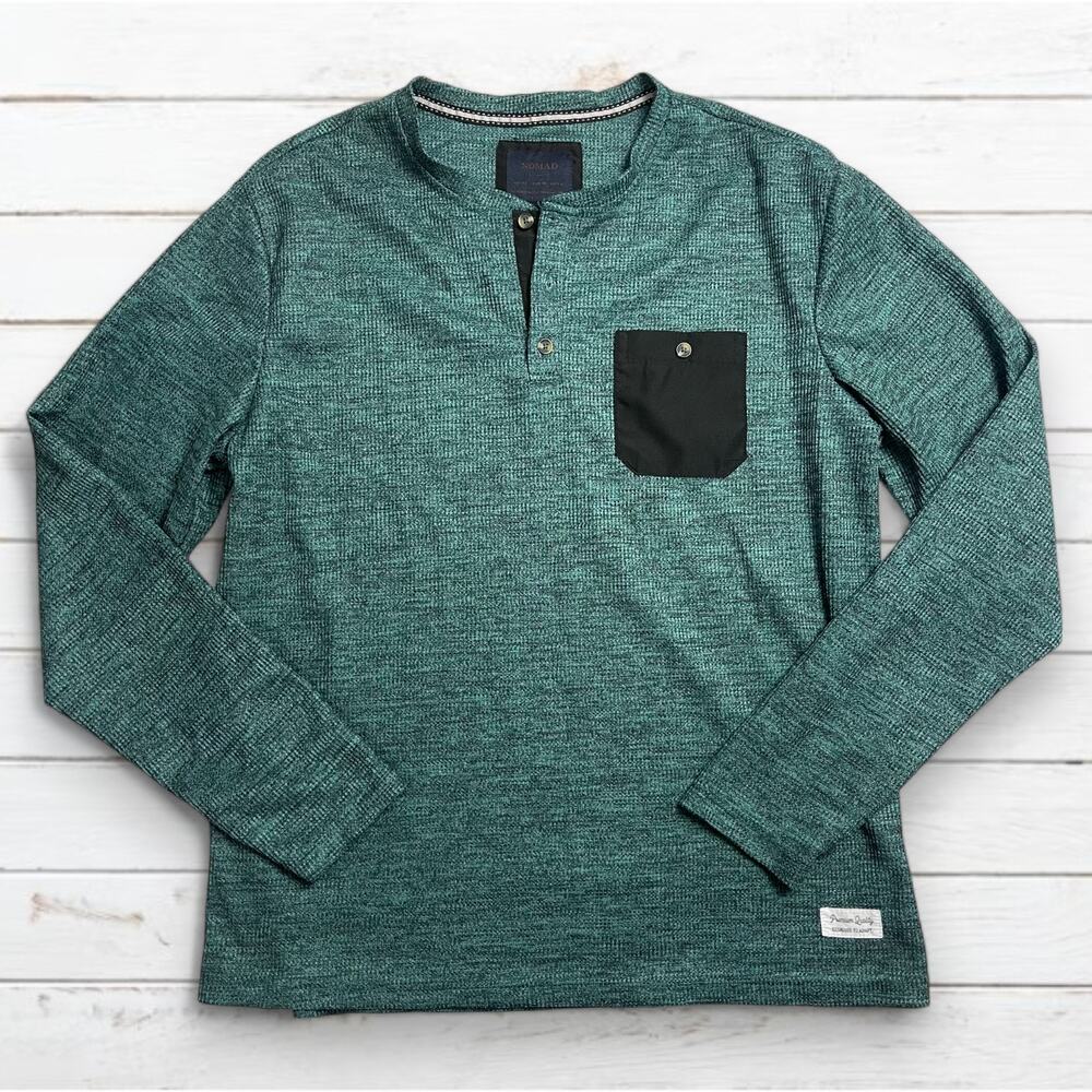 Nomad Green Long Sleeve Tee Modern Knit - Picture 2 of 7